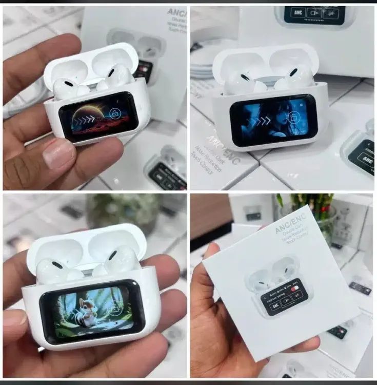 Latest Airpods Pro 2 With LCD Touchscreen Display Bluetooth 5.3 For Ios And Android